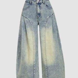 jeans de corte balloon o barrel leg (pierna curva)